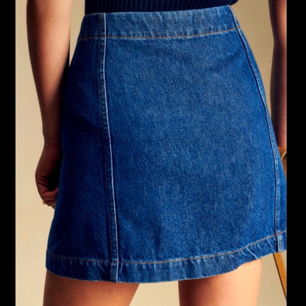 Classic Blue Denim Skirt